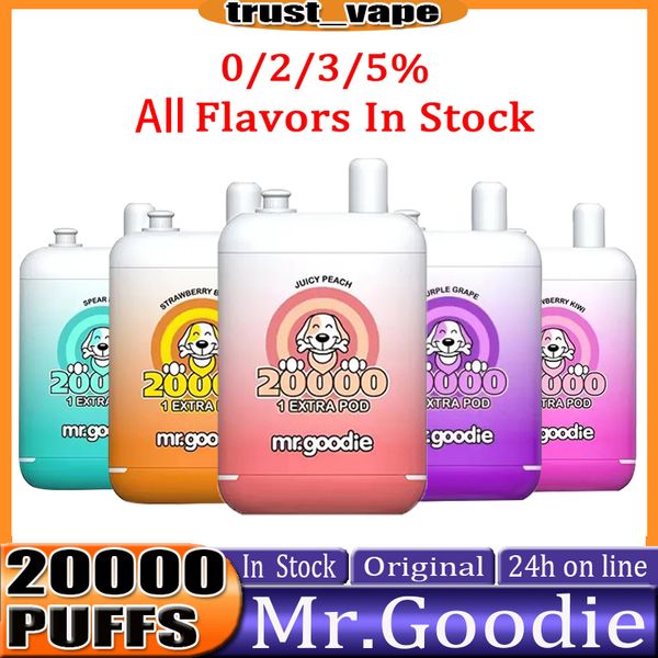 Original Mr.Goodie 20000 Puff baforadas Caneta E Zigarette 20000 Puff 650mAH 20ML 12 Geschmacksrichtungen vape Dual Mesh Coil Puff 20k Stift