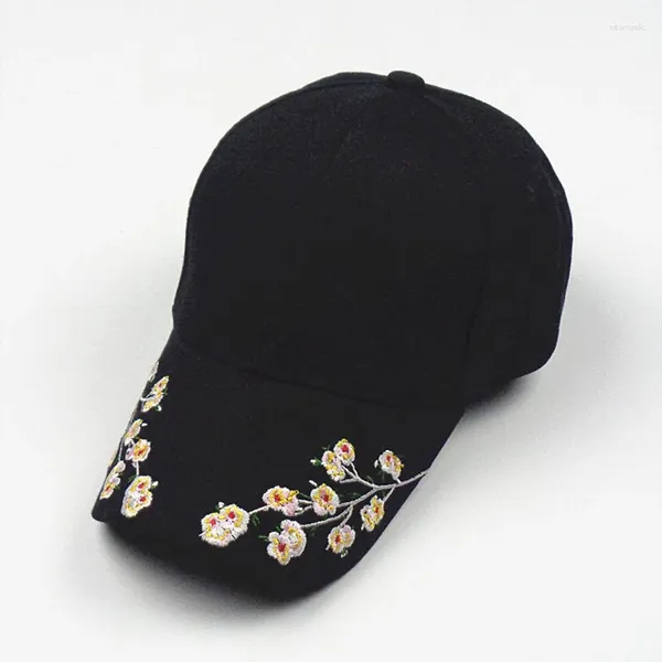 Ballkappen CNTANG Frauen Blumenstickerei Baumwolle Baseballmütze Snapback Mode Hip Hop Hut Casquette Mädchen im Freien Freizeit für Frau