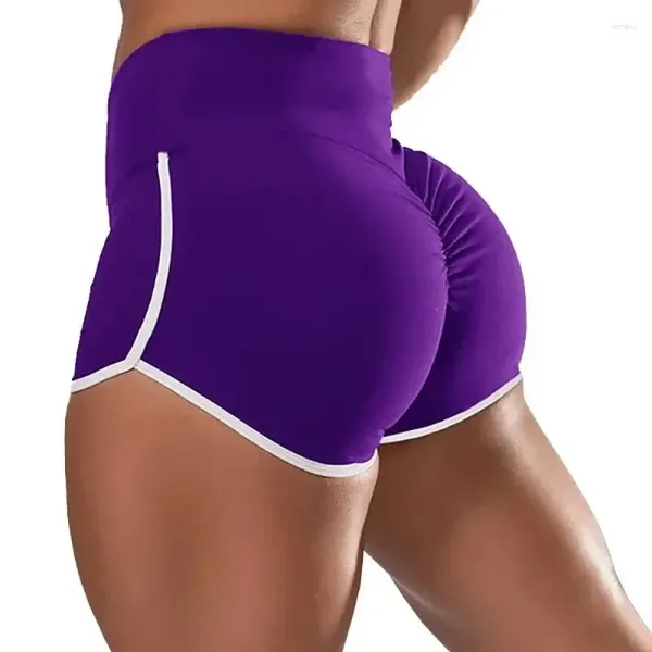 Damen-Nachtwäsche, Sommer, sexy, reine Farbe, hohe Taille, Sport, Laufen, enge Passform, Shorts für Damen, ultraleicht, atmungsaktiv, Milchseidenfaser