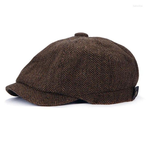 Berretti Inverno Primavera uomo finto lana tweed stile irlandese Sboy Cabbie Gatsby Paperboy cappello berretto per uomo berretto berretto cappelli