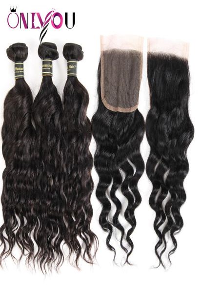 Малайзийские человеческие волосы с плетением застежек, пучки волос с водной волной и застежкой, черный цвет, влажные и волнистые наращивание волос с естественной волной Fact5522105