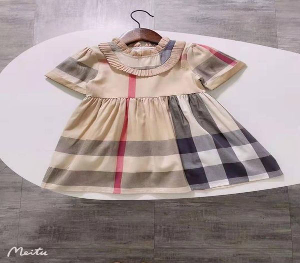 Neue Kinderkleidung Designer Mädchen Mode Kleider Sommer Baby Mädchen Plaid Gestreift Neugeborene Mädchen Sommerkleid Kinder Prinzessin Baby 9754242