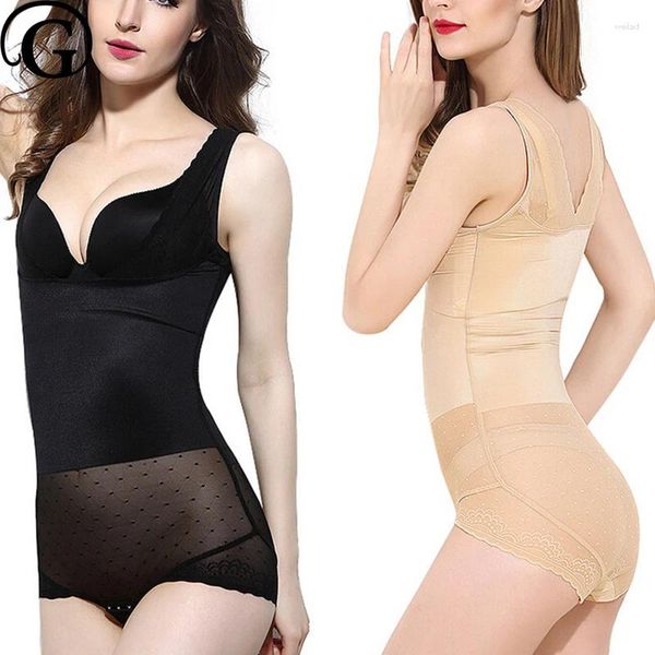 Mulheres Shapers Prayger Sexy Mulheres Push Up Bra Shapewear Emagrecimento Cintura Corpo Shaper Lift BuCorset Controle Barriga Bodysuits Lace