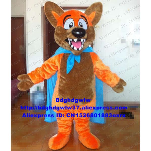 Trajes de mascote longo pele amarelo marrom dingo cão selvagem mascote traje adulto personagem de desenho animado atrair popularidade planejamento de moda zx1797