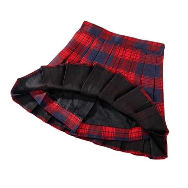 Plaid Damen Röcke Hohe Taille Harajuku Schwarz Mini Mädchen Falten Rock Student Uniform Koreanischen Stil Sommer Kleidung