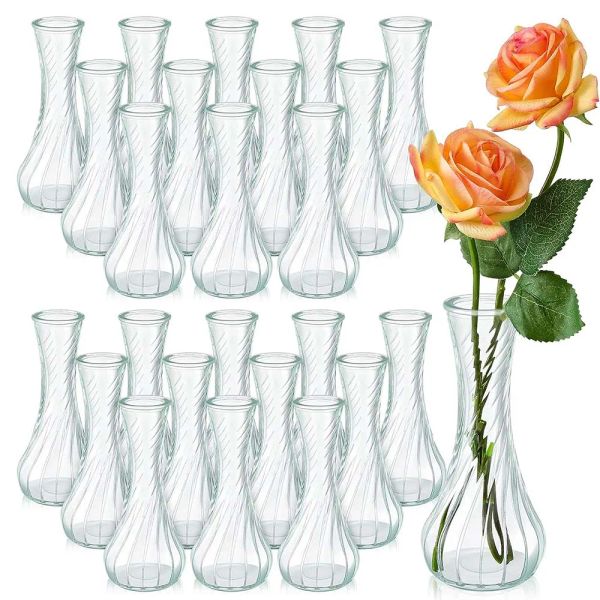 Vasos de vidro bud vasos em massa pequenos mini vasos de flores vintage rústico peças centrais decoração para casamento mesa de jantar decoração de casa