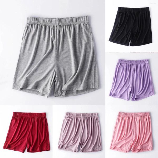 Pijamas femininos soltos tamanho grande calças de verão shorts finos pijamas casuais macios respiráveis durante todo o jogo