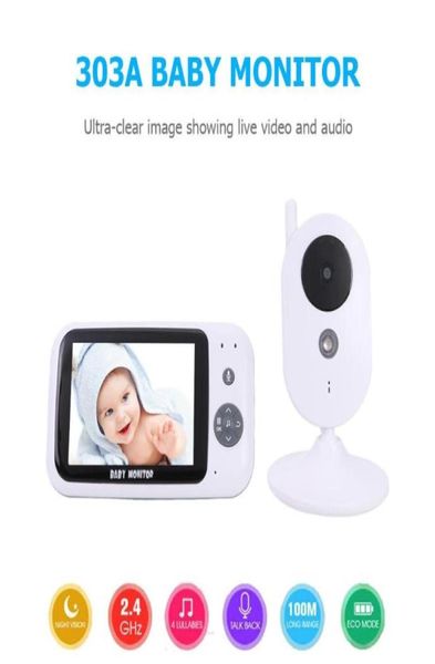 Baby Monitor Video senza fili per bambini Guarda Telecamera di sicurezza a colori da 35 pollici 2Way Talk NightVision Monitoraggio sicuro della stanza5504658