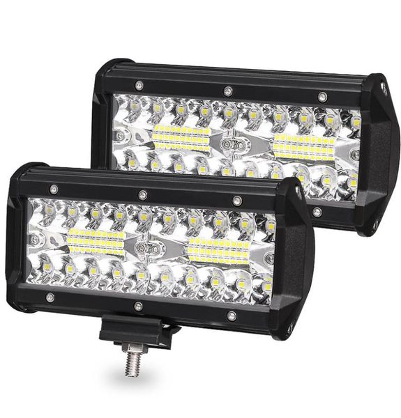 Barra de luz led de 7 tamanhos, 120w, para trator, jeep, 4x4, off road, 4wd, motocicleta, caminhão, suv, atv, feixe combinado, 9v, 30v, luzes de trabalho, sh4486353