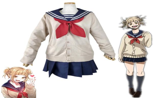 Halloween japão anime meu herói academia meu corpo himiko toga cosplay traje uniforme terno serafuku5207567