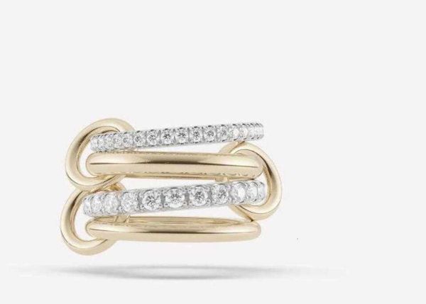 2024 Rings Band Halley Gemini Spinelli Kilcollin Brand Designer Nuovo in Luxury Fine Jewelry Gold e Sterling Silver Hydra Linked Ringdesigner