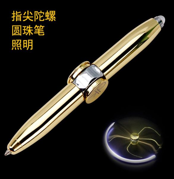 Multifunktioneller Spinner Pen mit LED -Licht helfen ADHS -Stressreduzierer Denkstallpunkte Anti -Angst Infinity Spinning Pen7566817