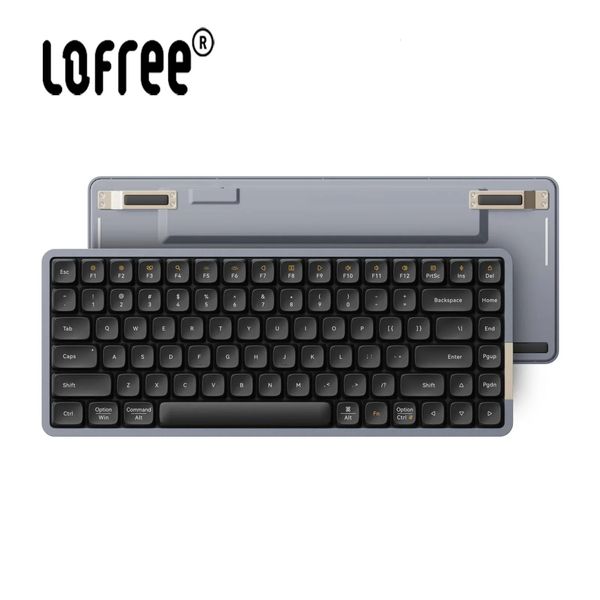 Lofree Flow Low Profile Drahtlose mechanische Tastatur Bluetooth Dichtung 2Mode 84 Tasten Laptop PC Anpassung Gaming DIY 240309