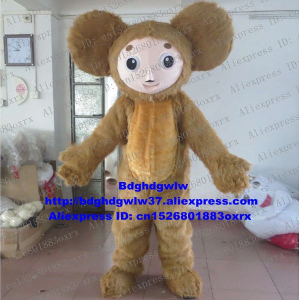 Trajes Da Mascote Cheburashka Orelhas Grandes Macaco Mascote Traje Adulto Personagem Dos Desenhos Animados Roupa Exposição Reunir Cerimoniosamente Zx2391