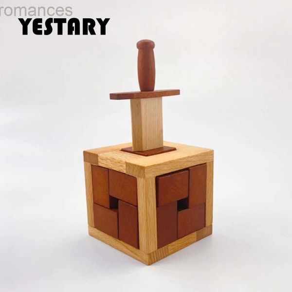 3D-пазлы YESTARY Holy Sword 3D деревянная игрушка-головоломка Настольные игры Логические Высокая сложность Таинственная коробка-головоломка Игрушка-головоломка для взрослых Подарок 240314