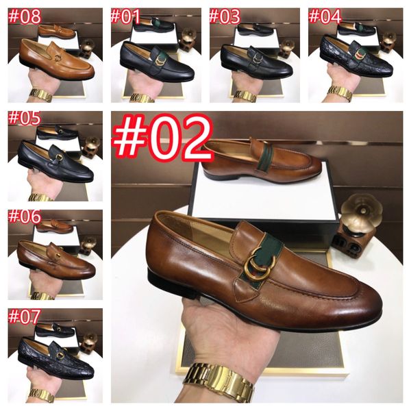 40 Style Erkekler Resmi Ayakkabı Deri Ayakkabı Erkek Moda Günlük Tasarımcı Elbise Ayakkabı Lüks Klasik İtalyan resmi Oxford Ayakkabı Erkekler İçin Düğün Ayakkabıları Boyutu 6.5-12
