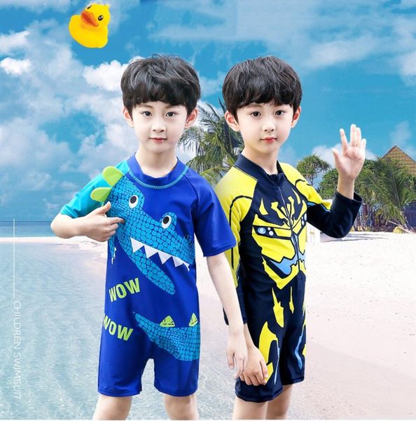 Children039s Купальники для мальчиков, новинка 2019 года, детский купальник с мультяшным рисунком, детский цельный купальный костюм для маленьких мальчиков Boy039s Swim1341292