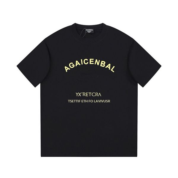 2024 primavera e verão de alta qualidade nova marca de moda camiseta co-branded clássico em torno do pescoço manga curta confortável respirável casual solto camisetas masculinas e femininas