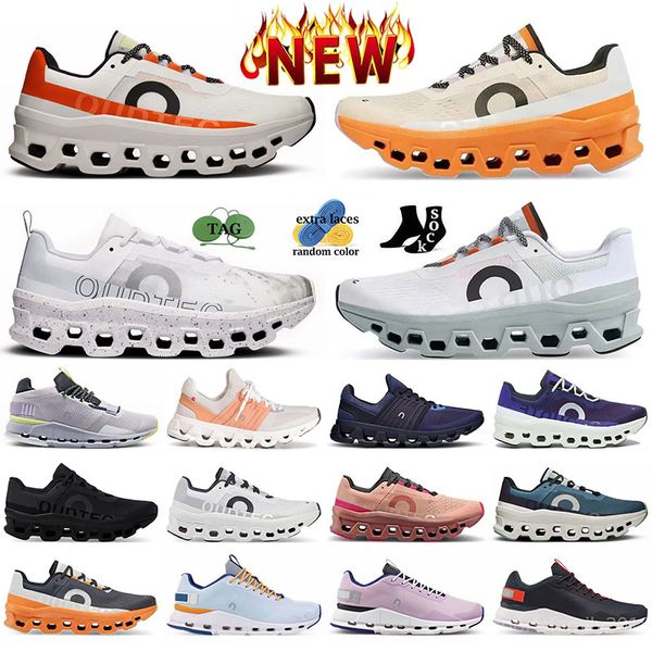 2024 Arrivo su cloudmonster Scarpe da corsa 36-45 Piattaforma Donna Nova Pink Creek Forma Bianco Blu Monster Surfer X 3 Runner Roger Scarpe da ginnastica da uomo Sneakers 5 Scarpe da tennis