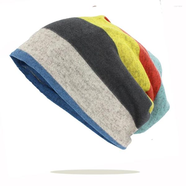 Berretti Uomo Donna Dual-use Skullies Berretti Baggy Morbido Autunno Primavera Chemio Cappelli caldi Donna Sottile Ragazza Sciarpa Perdita Alopecia Feminino HT228