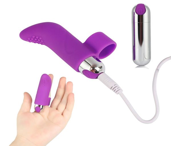 Sexo 10 Modo de Carregamento USB Dedo Sapato Vibradores G spot Mamilo Clitóris Estimulador Massageador Bala Vibrador Ovo Brinquedos Sexuais Para As Mulheres Y3689797