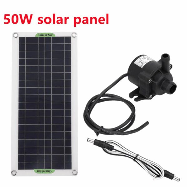 Acessórios Kit de bomba de água solar com temporização ajustável 12V com economia de energia Bomba de fonte de energia solar para tanque de aquário ao ar livre Piscina Recurso de água