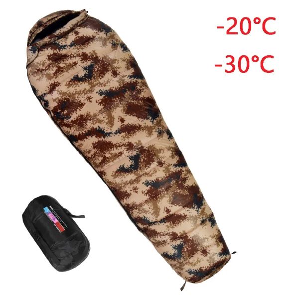 Gear 2500g/3000g Riempimento Anatra Bianca Imbottiture Mummia per adulti Sacco a pelo Ultraleggero Campeggio esterno Turista Portatile Tenere al caldo Uso invernale