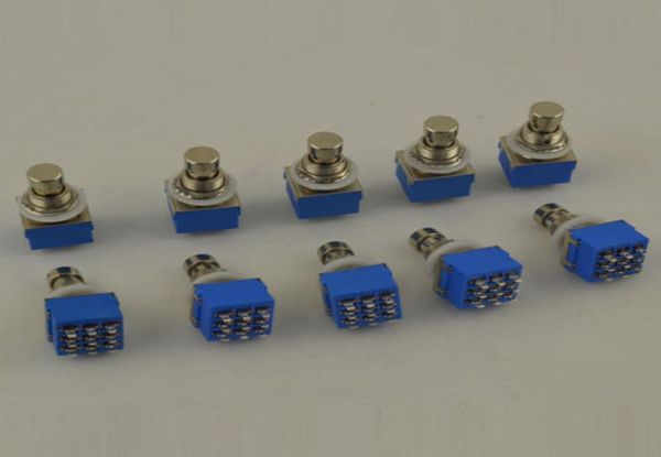 Lot10 3pdt 9pin efeitos de guitarra stomp switch pedal caixa pé metal true bypass 9463755