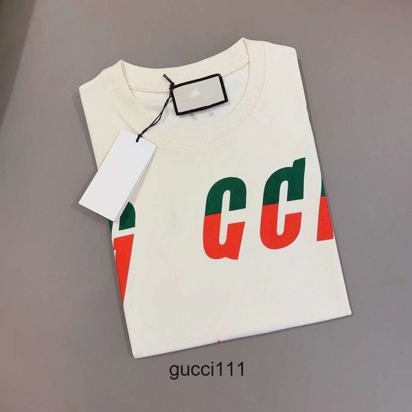 Per gglies ggs gu cci guc ci guucci gucc gucccis gccci Designer T-shirt Camicie per tutto il giorno Estate Antirestringente Panno di cotone Abbigliamento Magliette grafiche per uomo giovane Beige Bl VUW4