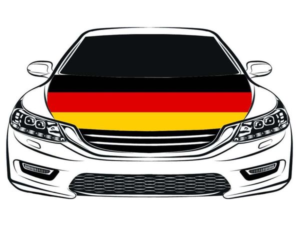 Deutschland-Nationalflagge, Motorhaubenabdeckung, 90 x 150 cm, elastische Stoffe aus 100 Polyestermotoren, waschbar, Banner für Motorhaube, 5445091