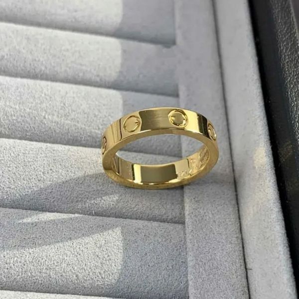 Schraube Original Designer-Logo graviert 5 mm Diamant LOVE Ring 18K Gold Silber Rose 750 Edelstahl Ringe Frauen Männer Liebhaber Hochzeit Schmuck Geschenk USA Größe 6 7 8 9 10 11 12