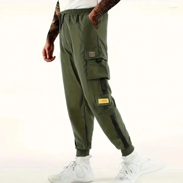 Pantaloni da uomo da lavoro per Instagram alla moda Gambali larghi Funzionali arruffati e belli Casual oversize Versatile