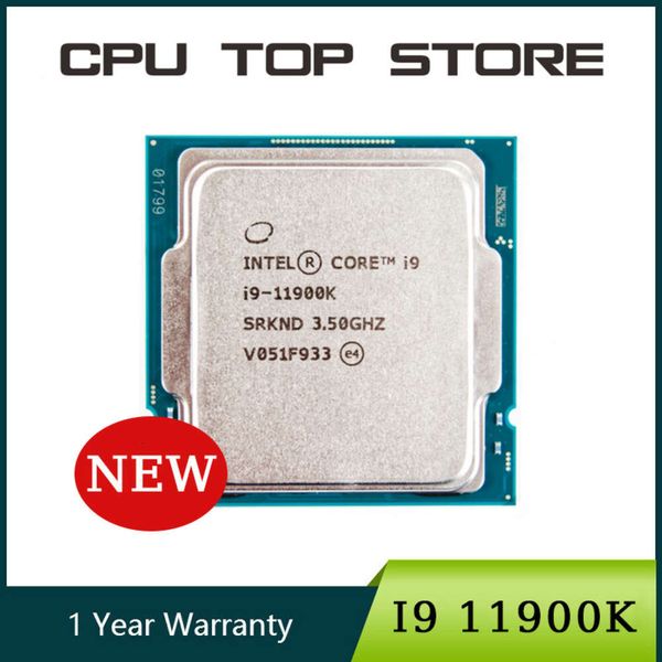 Novo processador core i9 11900k 3.5ghz, processador cpu de oito núcleos e 16 threads l3 = 16mb 125w lga 1200 selado, mas sem cooler h510 placa-mãe