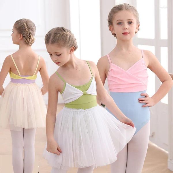 Abbigliamento da palcoscenico Abbigliamento da balletto per bambini Costume da performance per body da danza classica per ragazza