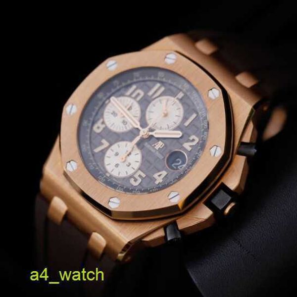 AP Мужские часы Женские часы Royal Oak Offshore 26470OR Мужские часы Elephant Grey Розовое золото 18 карат Автоматические механические швейцарские часы Роскошный калибр 42 мм