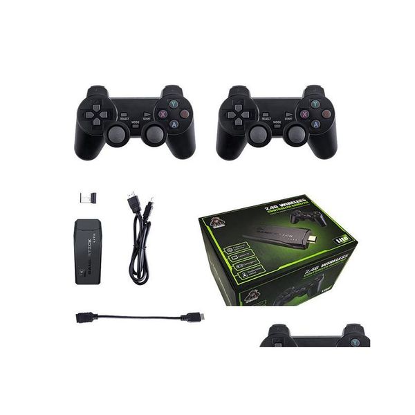 Host nostalgico Giochi 4K M8 Console wireless USB 2.4G 32Gb/64Gb 3500/10000 Classic Stick Lite Mini controller retrò a 8 bit Consegna drop Ot0Et