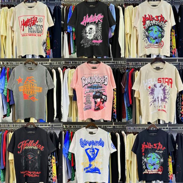 Hellstar Gömlek Tasarımcı Gömlek Kısa Kollu Tshirt Cehennem Yıldız Moda Hellstar Özet Vücut benimsiyor Eğlenceli Baskı Vintage Yüksek Kaliteli Pamuklu Günlük Tişörtler Erkekler İçin