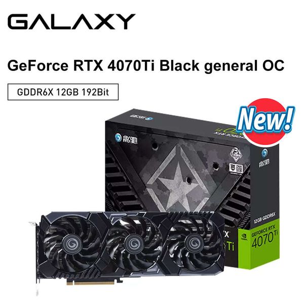 GALAXY New RTX 4070Ti Black OC Graphic Card 12GB GDDR6X 192Bit RTX 4070Ti 12VHPWR 2310MHz Gaming GPU Placas de vídeo placa de vídeo