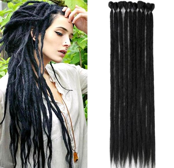 812 Zoll kurze handgemachte Dreadlocks-Haarverlängerungen HipHop-Stil Street Dance Boy Dreadlocks-Haar 1Stränge7gPack BS375630522