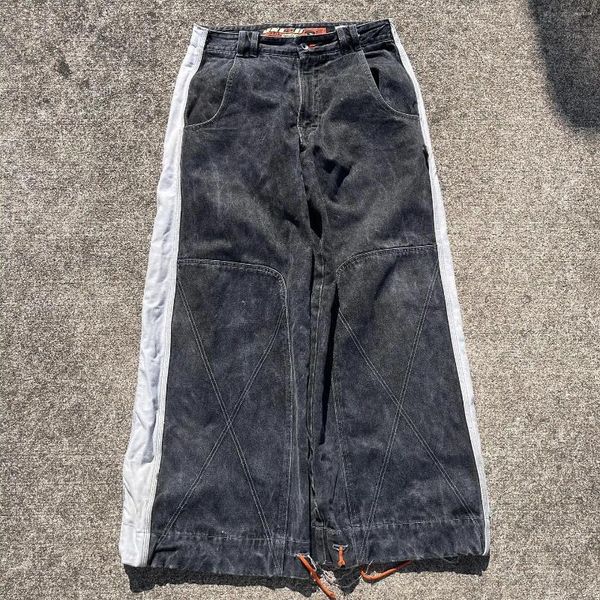 Männer Jeans Hip Hop Punk Jnco Y2k Baggy Patchwork Vintage Übergroße Breite Bein Denim Hosen Männer Frauen Gothic Hosen streetwear