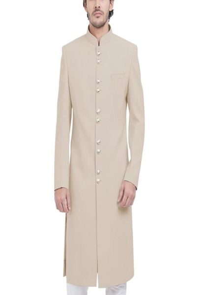 Men039s Anzüge Blazer Formale Lange Männer Mantel Elegante Outdoor Täglichen Sherwani Mandarin Kragen Hochzeit Bräutigam Robe Abendessen Bankett P9916878