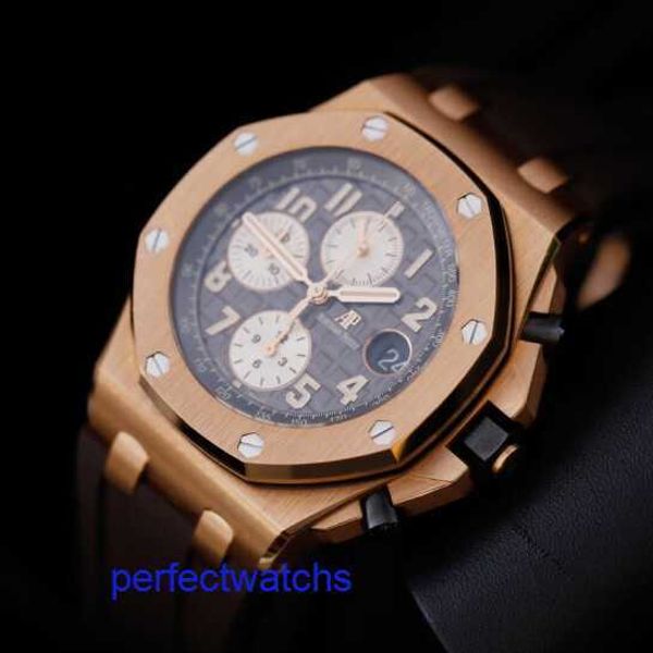 AP Orologio moderno Orologio alla moda Royal Oak Offshore 26470OR Orologio da uomo grigio elefante Orologio automatico meccanico svizzero in oro rosa 18 carati Calibro di lusso 42 mm