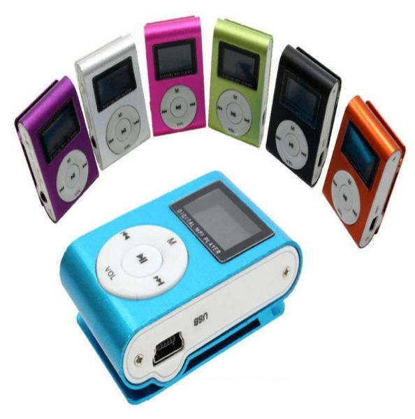 Lettore MP3 colorato Mini Clip con schermo LCD da 12039039 pollici Lettore musicale con scheda Micro SD Slot TF Cavo USB per auricolari 4601282