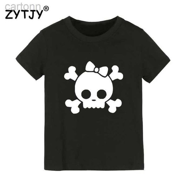 T-Shirts mit Totenkopf-Bogen-Aufdruck, Kinder-T-Shirt, Jungen-Mädchen-T-Shirt für Kinder, Kleinkind-Kleidung, lustige Tumblr-Top-T-Shirts, Drop Ship CZ-22 ldd240314