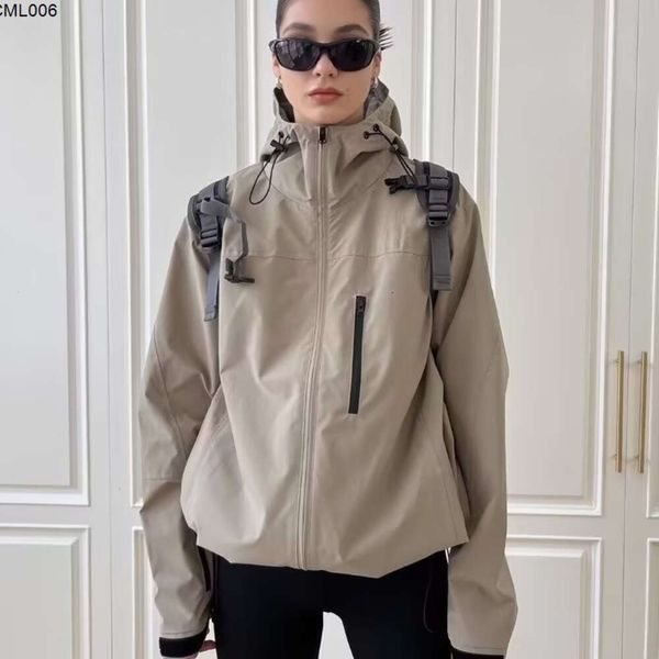 Início do outono novo estilo yujie workwear ao ar livre americano solto casaco feminino fino leite amarelo preto rush tfu8