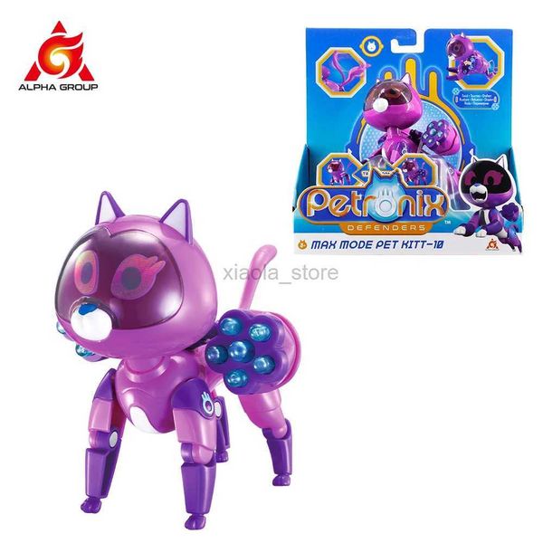 Giocattoli di trasformazione Robot PETRONIX DEFENDERS Max Mode Pet kitt-10 Trasformazione 2 in 1 da Mode Cat a Cannon Figurine Anime Kid Toy Girls Gift 2400315