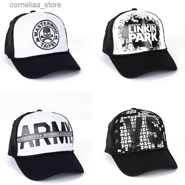 Top Caps Yaz Unisex Erkek Beyzbol Kapakları Kadın Nefes Alabilir Ağ Net Snapback Şapkalar Sıradan Kamyoncu Kapağı Ayarlanabiliry240315