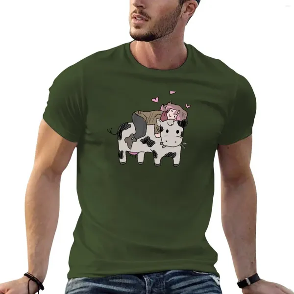 Polo da uomo I Love Cow T-shirt Abiti vintage Spazi vuoti Estate Top Customs Abbigliamento uomo