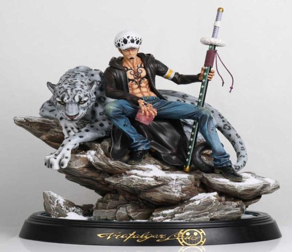 Anime Trafalgar Law Leopard Scena Operazione Devil Fruit Pvc Action Figure Statue Collection Modello Bambole Decorare Giocattoli Per Bambini Q071104531