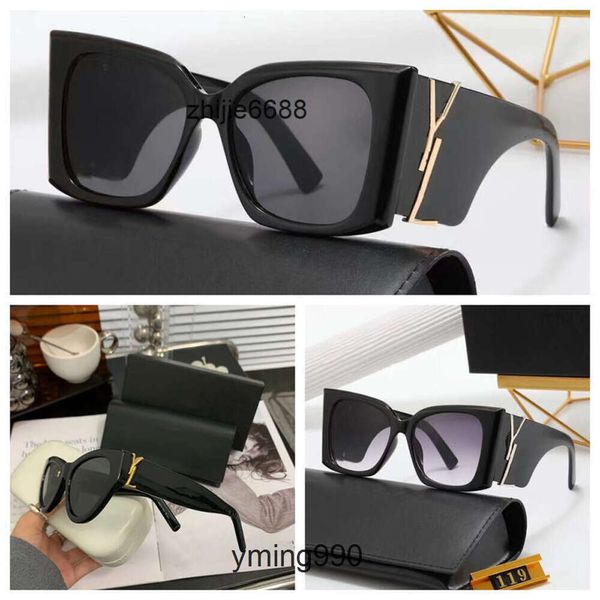 Senior Saint para Laurents Óculos YSL Oversized Mens UV Designer Óculos de Sol Mulheres Letras Polarizadas Quadro Shades Carta Proteção Lunette Sun FG MT22